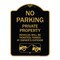 Signmission No Parking Private Property Vehicles Ticketed Towed Owners Expense Alum, 24" L, 18" H, BG-1824-23798 A-DES-BG-1824-23798 - alternate 1